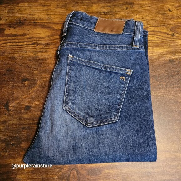 Madewell Jeans 27 Skinny 10" High Rise Tummy Control Slimming F4664 Medium Dark - Picture 3 of 13